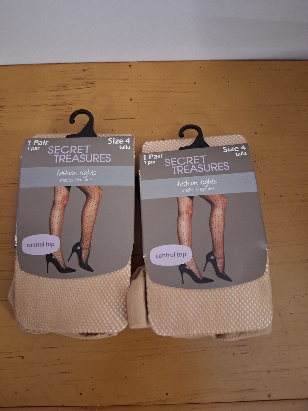 Secret Treasures Women's Fashion Tights - Beige (Size 4)